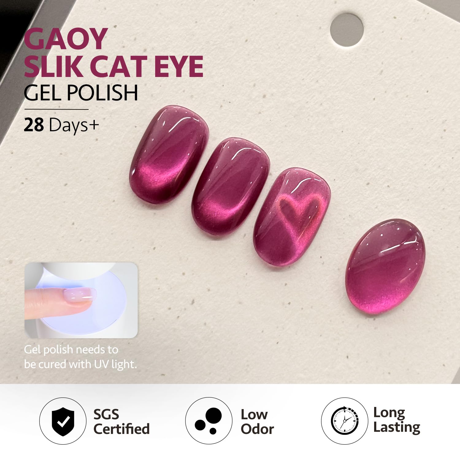 GAOY Buffing before application video illustrates adhesion and long-wear prep.