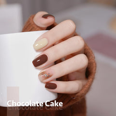 GAOY beige nail swatch demonstrates natural tone suitable for elegant office-ready nails