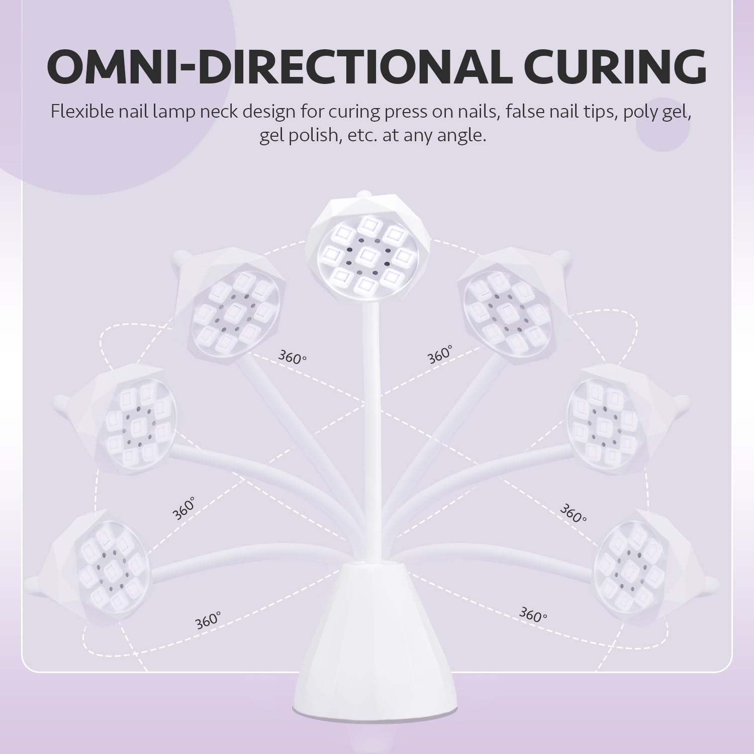 GAOY Omin-Cure Nail Lamp cordless use for wireless nail sessions