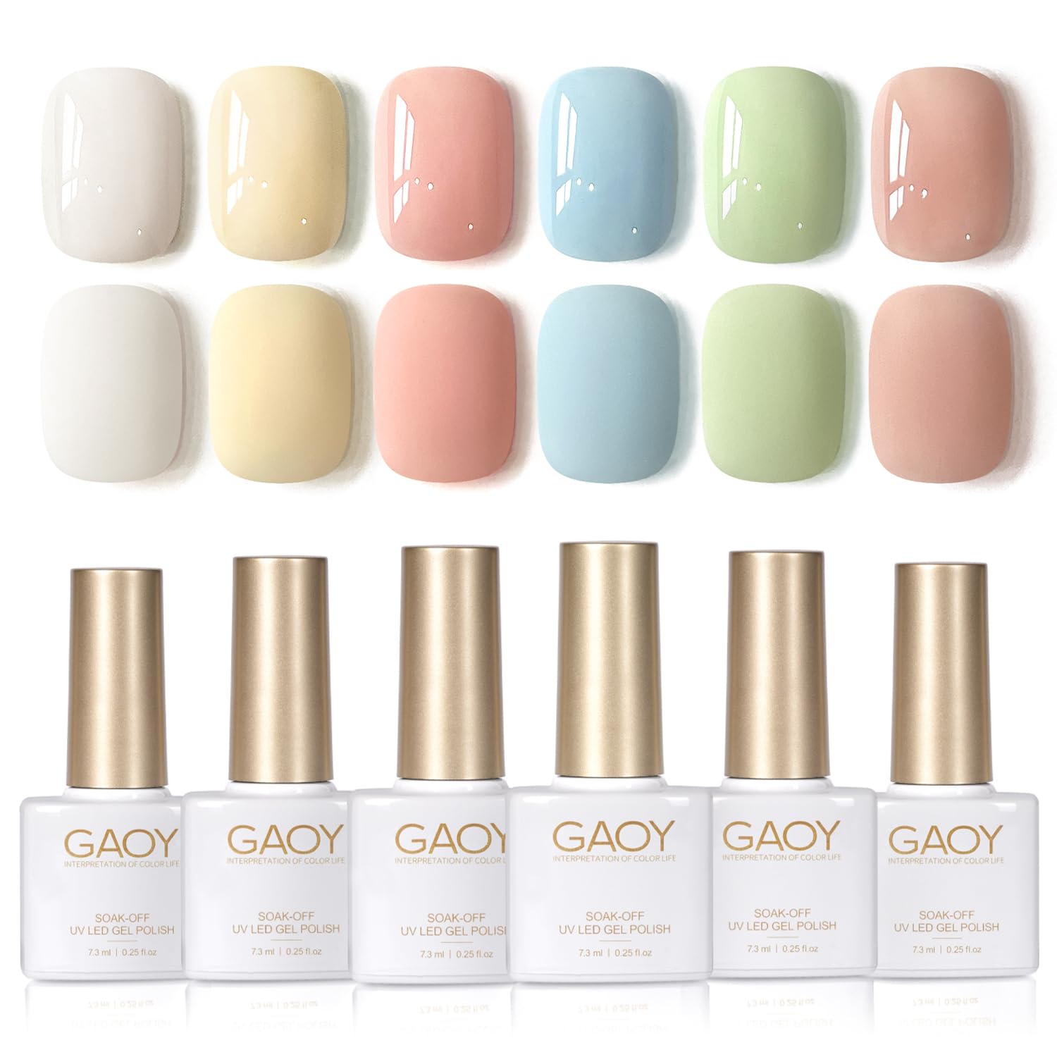 GAOY pastel spring blue gel bottle for long-lasting DIY manicure