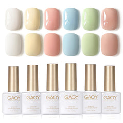 GAOY pastel spring blue gel bottle for long-lasting DIY manicure