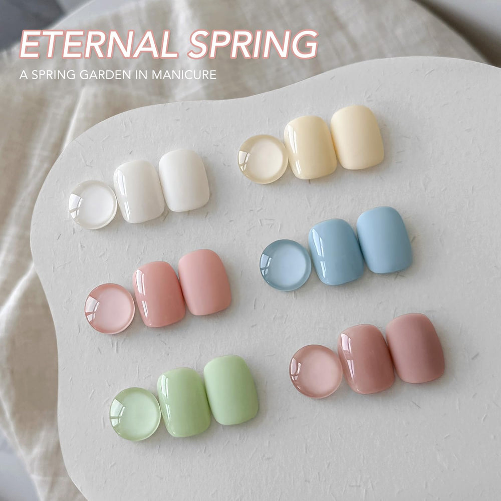 GAOY pastel spring nail art on fingernails for stylish design