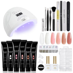 GAOY poly gel nail kit with UV lamp for at-home salon-quality nails