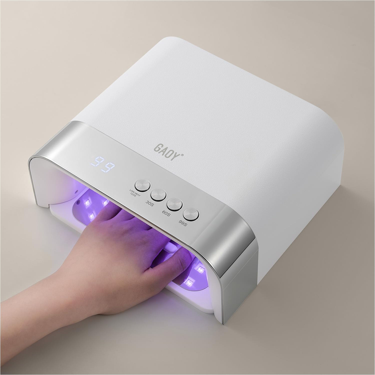 GAOY professional UV nail lamp big-cavity for long nails and press-ons