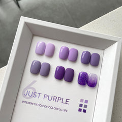 GAOY Purple gel colors close-up highlighting glitter finish for nail art.