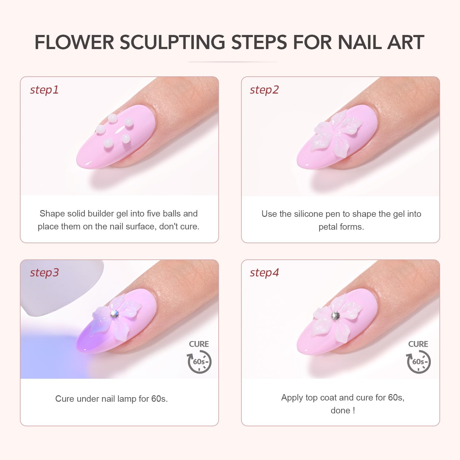 GAOY solid builder gel silicone pen for detailing fine nail art.