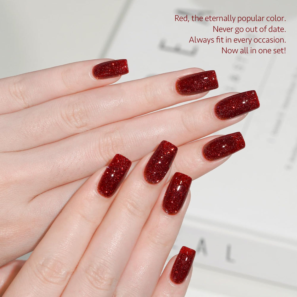 GAOY swatch card displays six color options to plan your home manicure