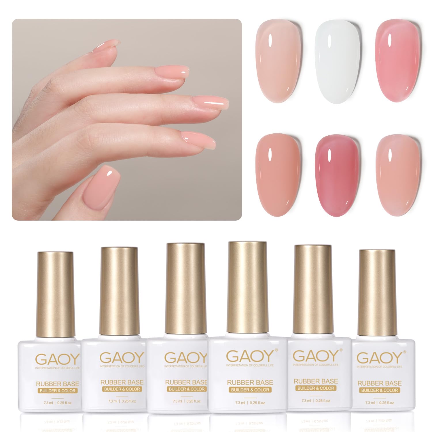 GAOY 0.25 oz gel bottle close-up for home nail art.
