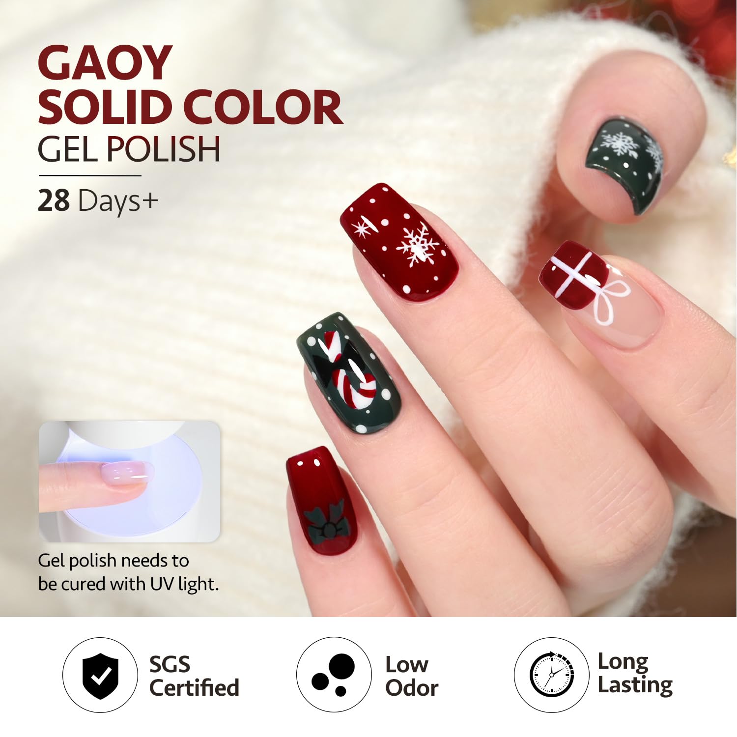 GAOY UV light cure in 60 seconds speeds up at-home manicure sessions.