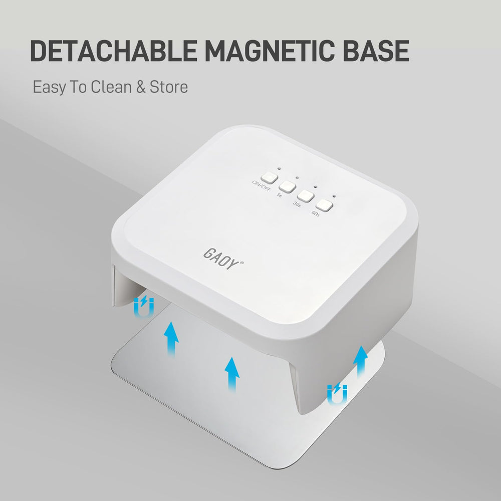 GAOY UV Light detachable-base provides stable support for nail art and cleaning.