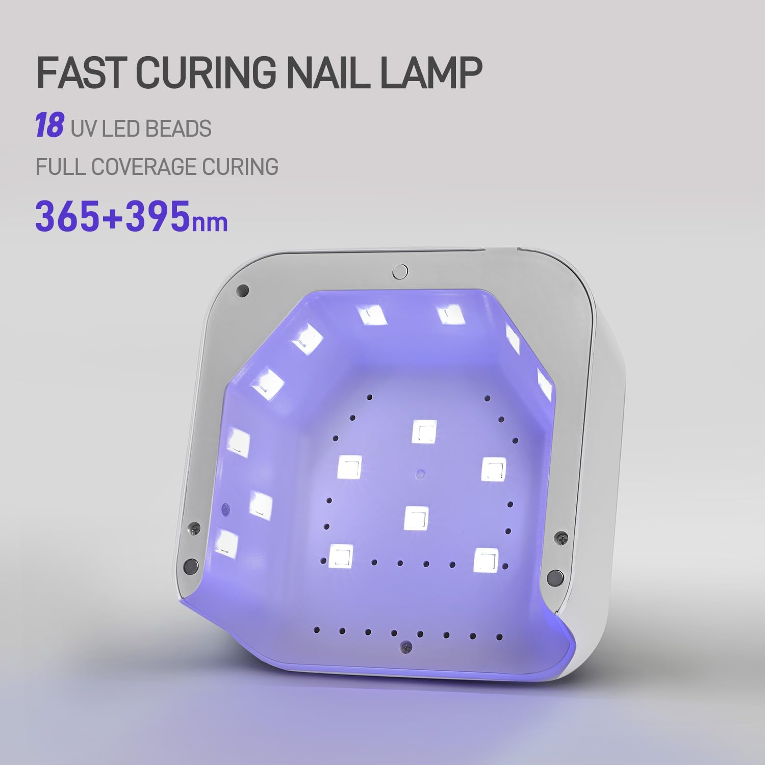 GAOY UV Light with hand under lamp highlights infrared sensor for easy curing.