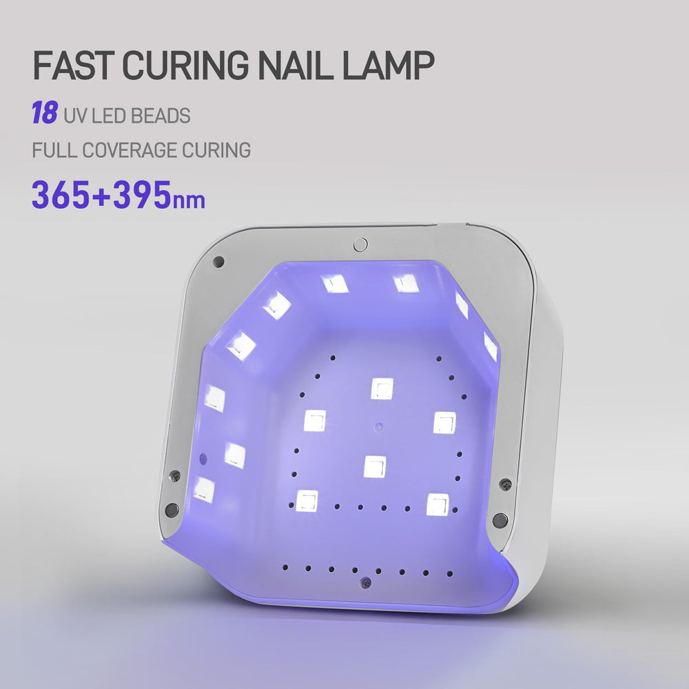 GAOY UV Light with hand under lamp highlights infrared sensor for easy curing.