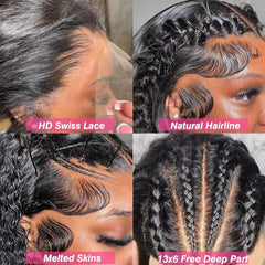 Gaozhao lace frontal detail showcasing 13x6 parting for versatile styles.