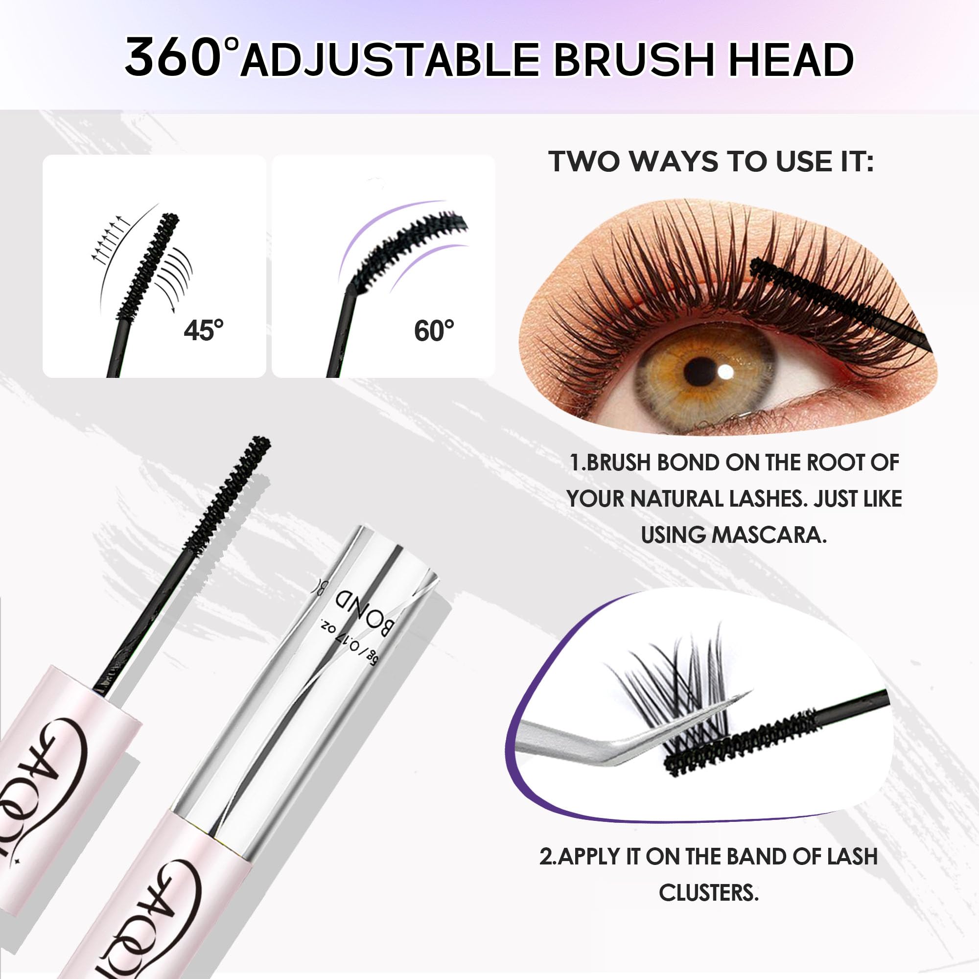 GAQQI DIY lash extension setup steps guide for home use.