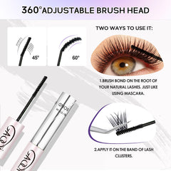 GAQQI DIY lash extension setup steps guide for home use.