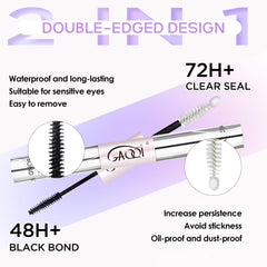 GAQQI gentle eyelash remover solution for safe, comfortable lash removal.