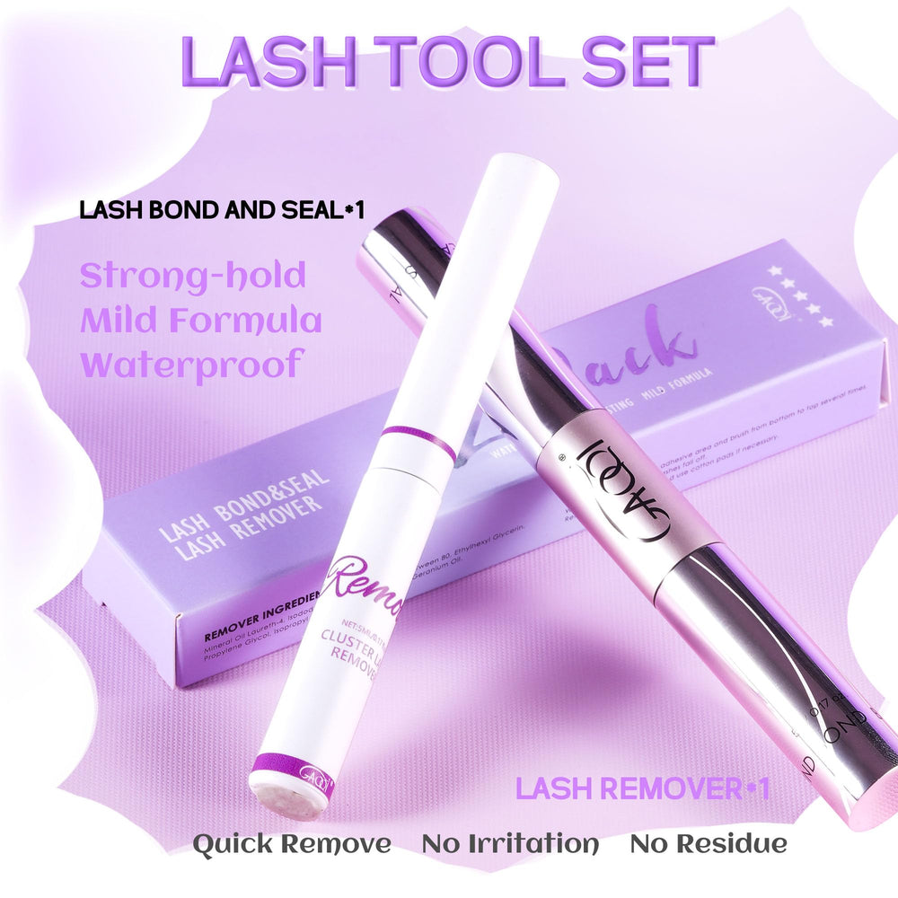 GAQQI lash bond and seal waterproof application demonstrates durable, water-resistant hold.