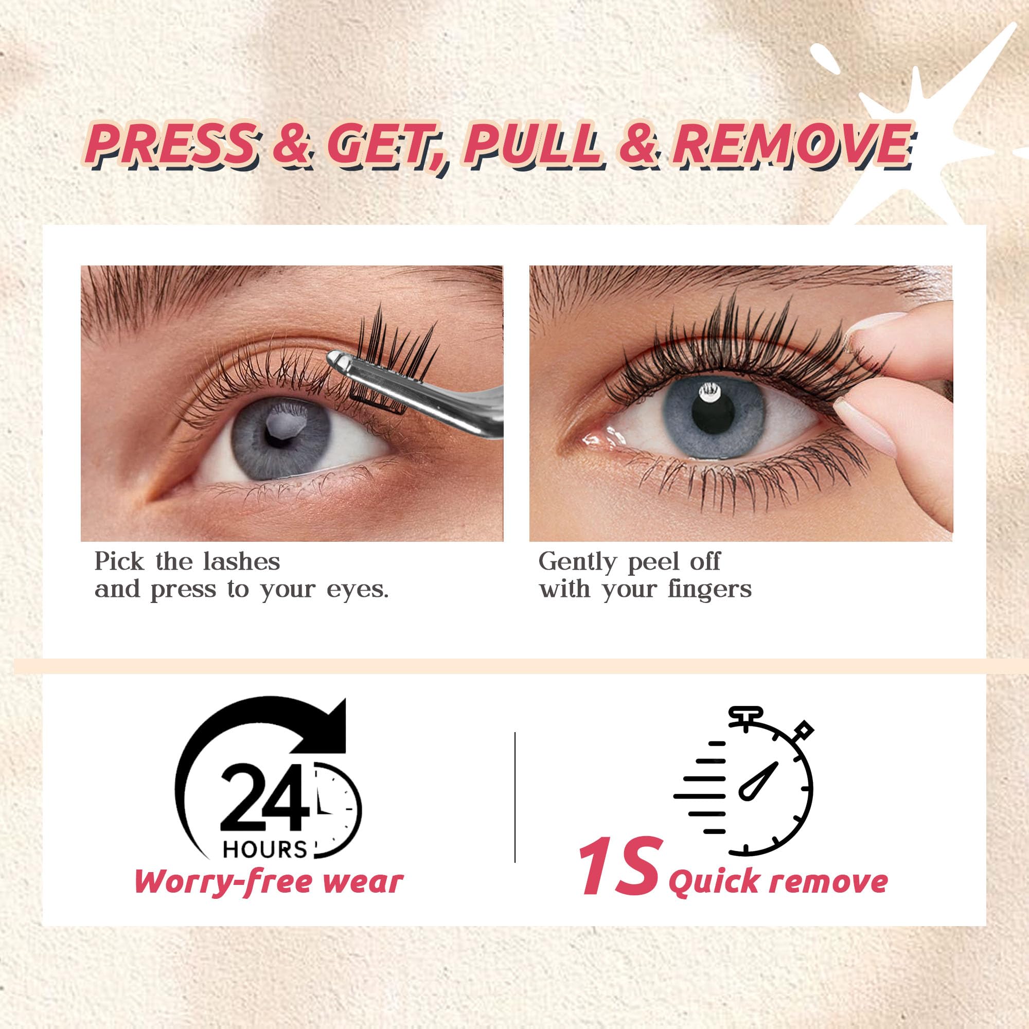 GAQQI lightweight featherlight lash flakes for comfort