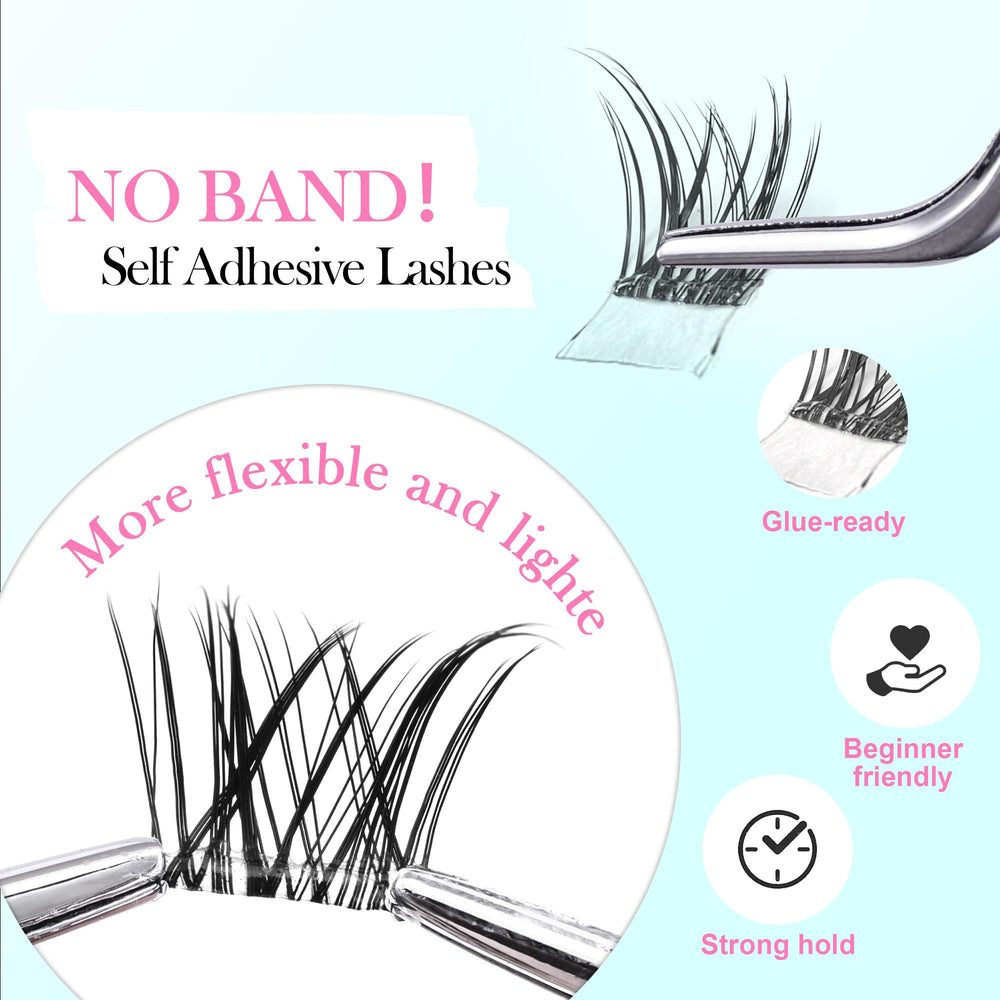 GAQQI Rabbit clusters close-up shows bandless design for seamless natural blend.