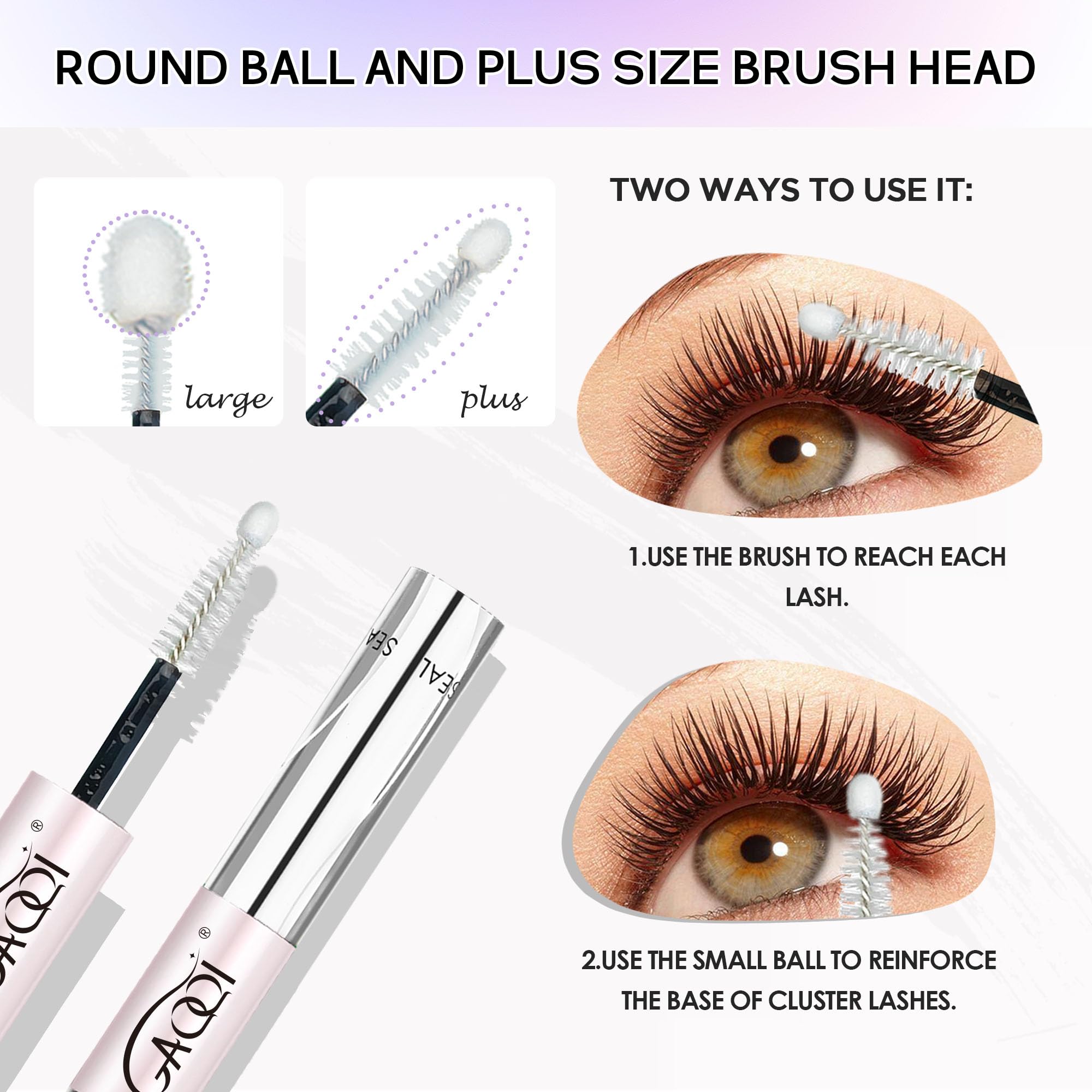 GAQQI unboxing lash cluster kit showing components and setup for beginners.