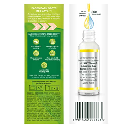Garnier Bright Complete 30ml bottle ready for use during your daily routine