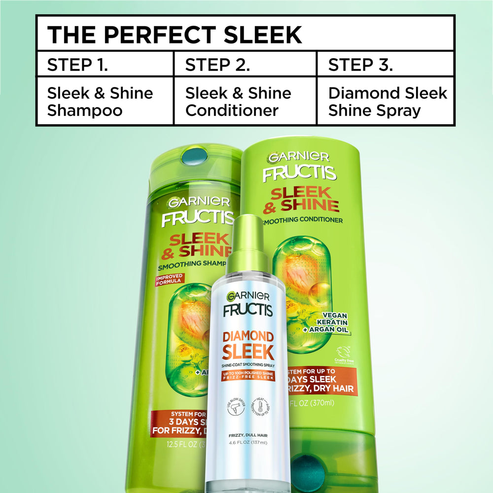 Garnier bottle beside ruler showing 4.6 fl oz travel size