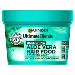 Garnier Fructis Aloe Vera+ Hair Food Mask bottle front for deep moisture.