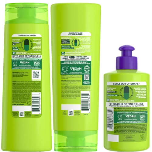 Garnier Fructis Curl Nourish Air Dry Butter Cream tube for defined curls without heat.