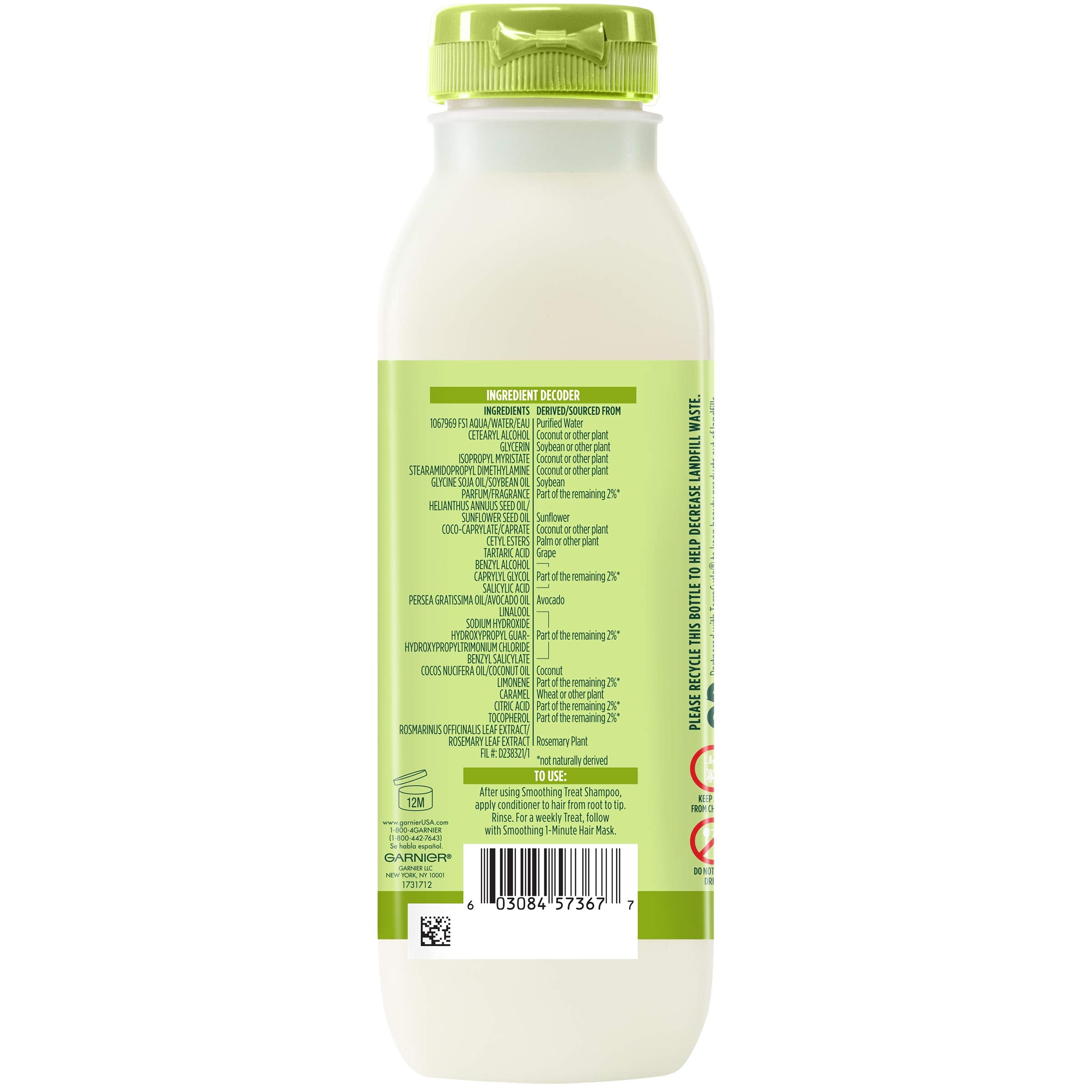 Garnier Fructis no artificial colorants claim on packaging.