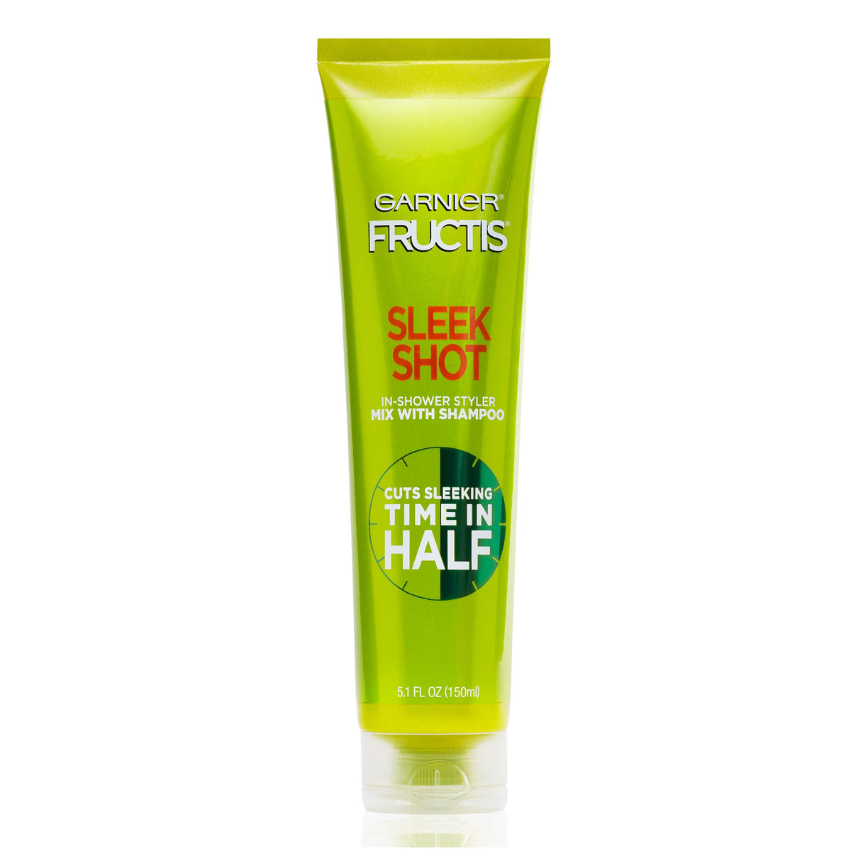 Garnier Fructis Sleek Shot bottle ready for quick sleek hair