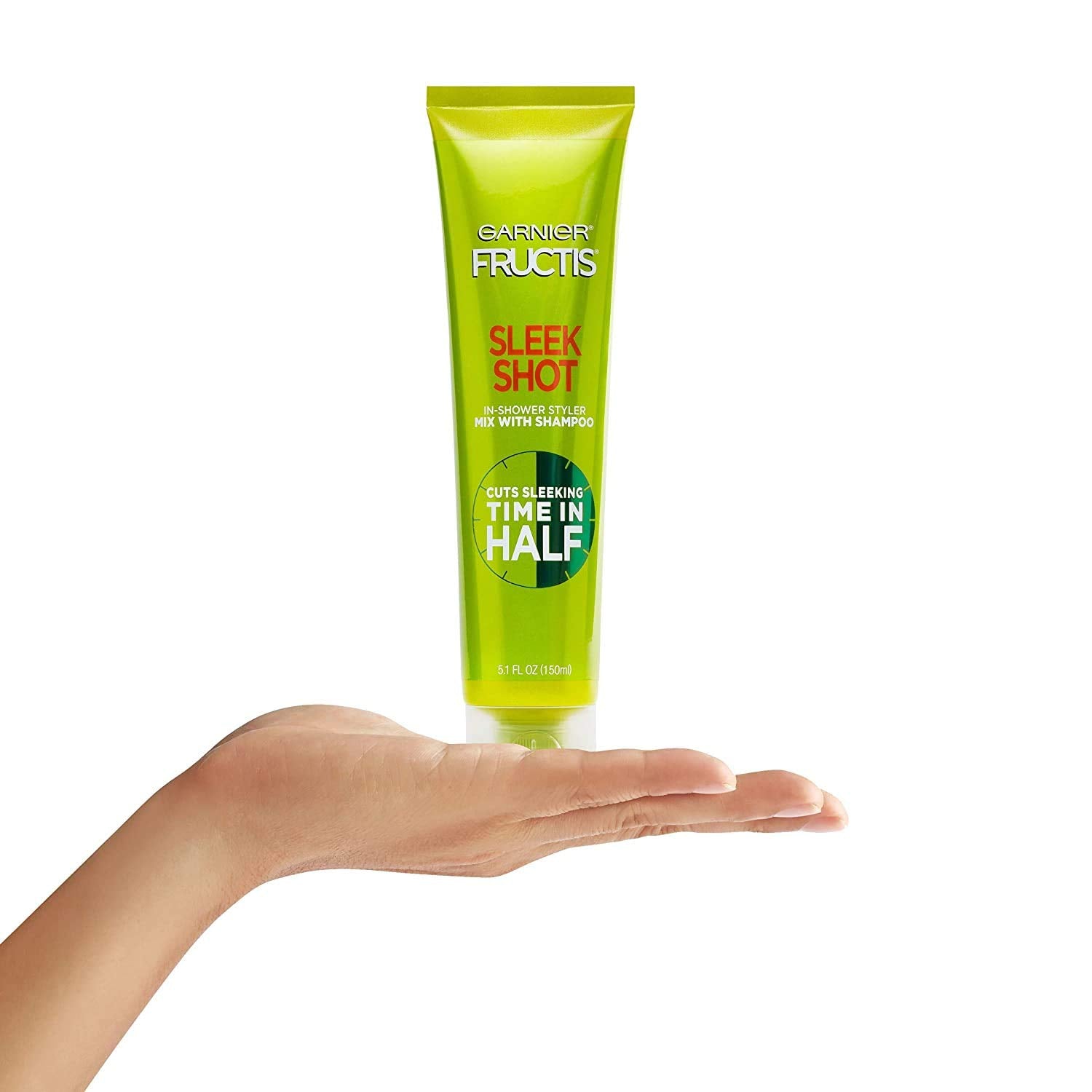 Garnier Fructis Sleek Shot complete routine with shampoo, conditioner, and styling