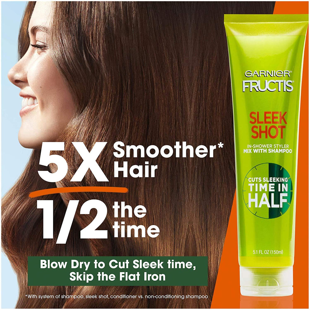 Garnier Fructis Sleek Shot rinse and condition in shower for faster results
