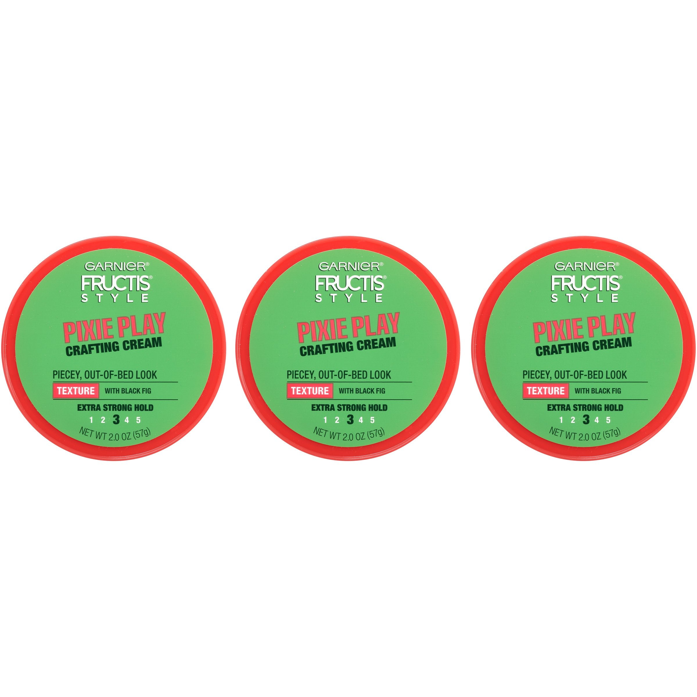 Garnier Fructis Style Pixie Play Crafting Cream texture swatch showing light hold.