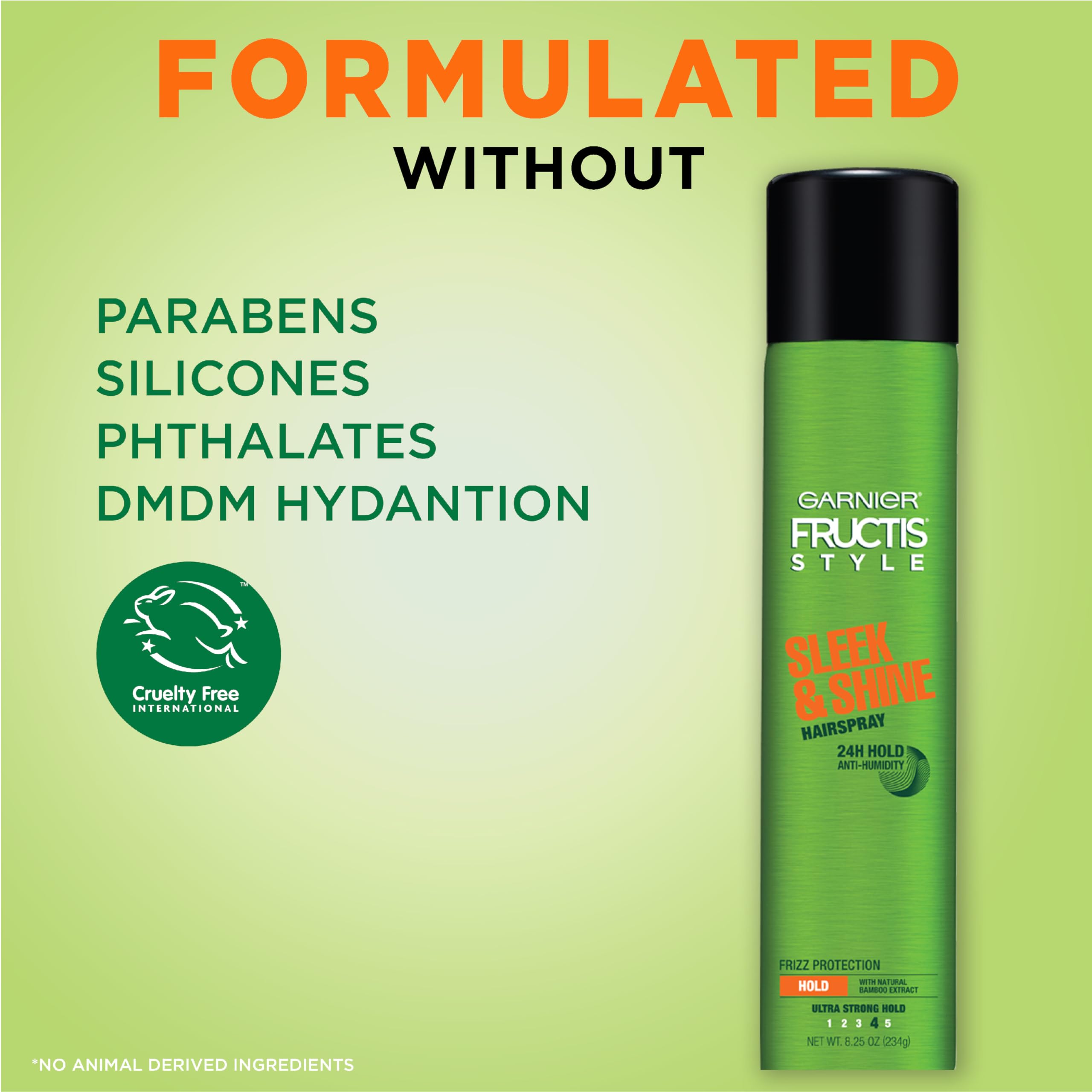 Garnier Fructis Sleek & Shine hairspray packaging variation on shelf.