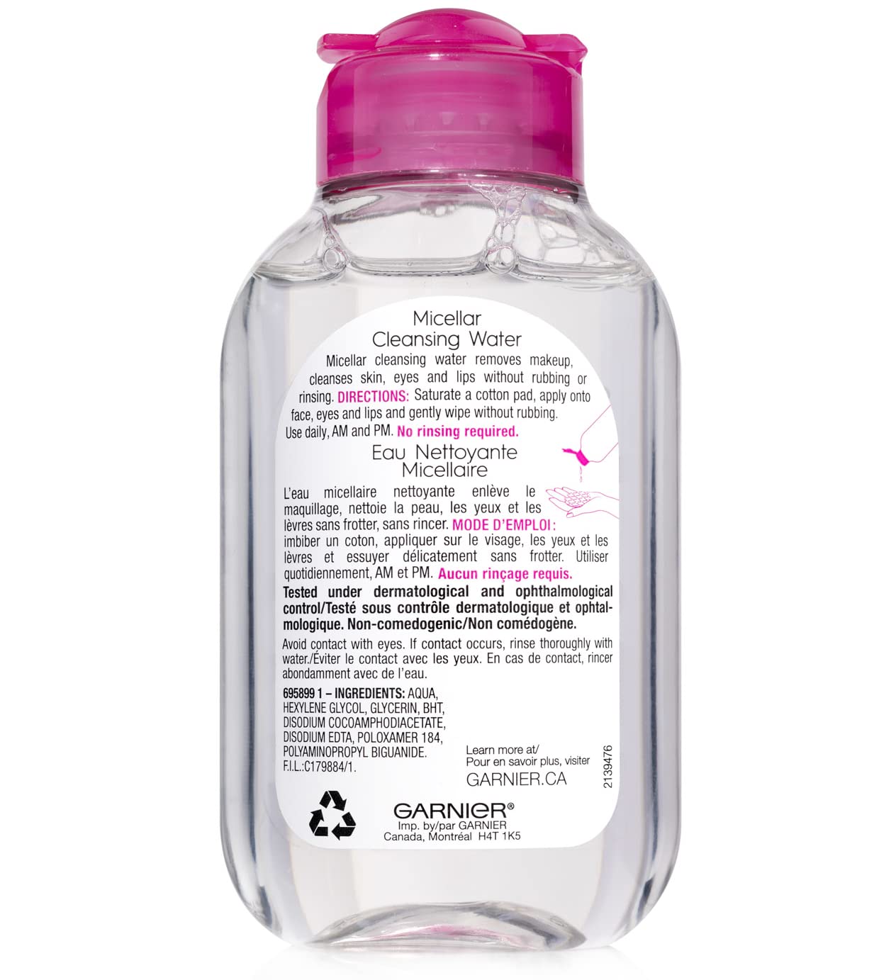 Garnier Micellar Cleansing Water for daily AM/PM use in routine