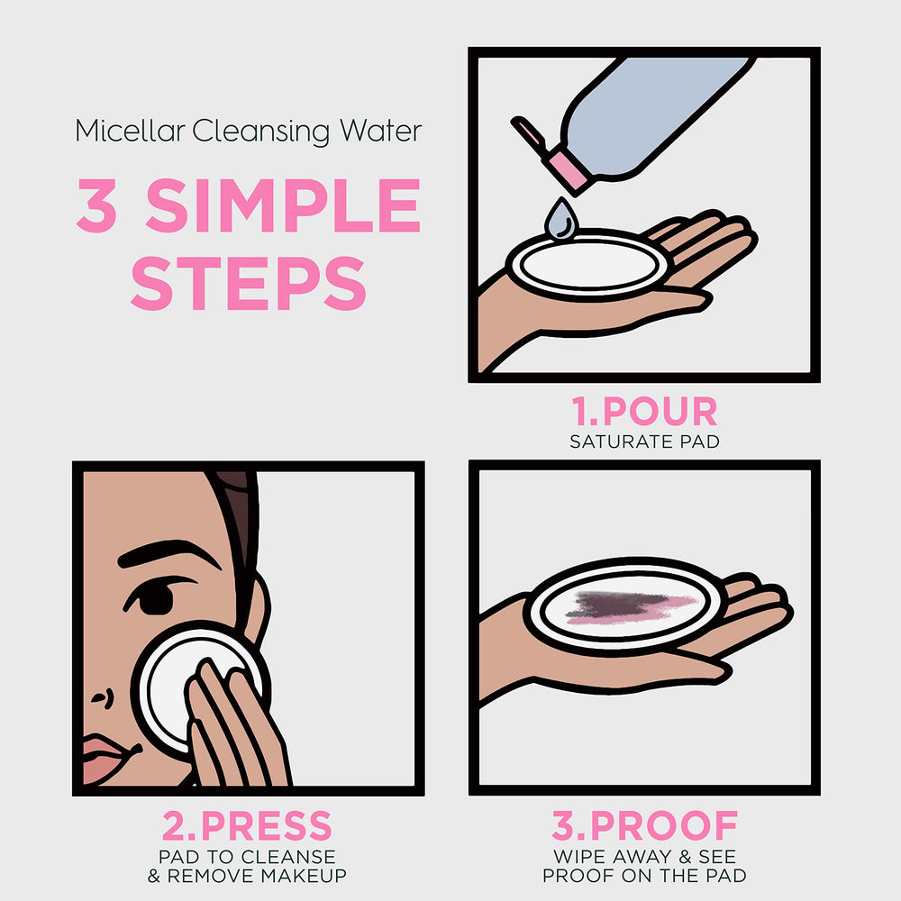 Garnier Micellar Water bottle cleansing face for a matte, residue-free finish