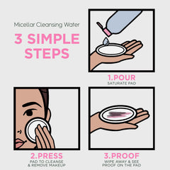 Garnier Micellar Water bottle cleansing face for a matte, residue-free finish