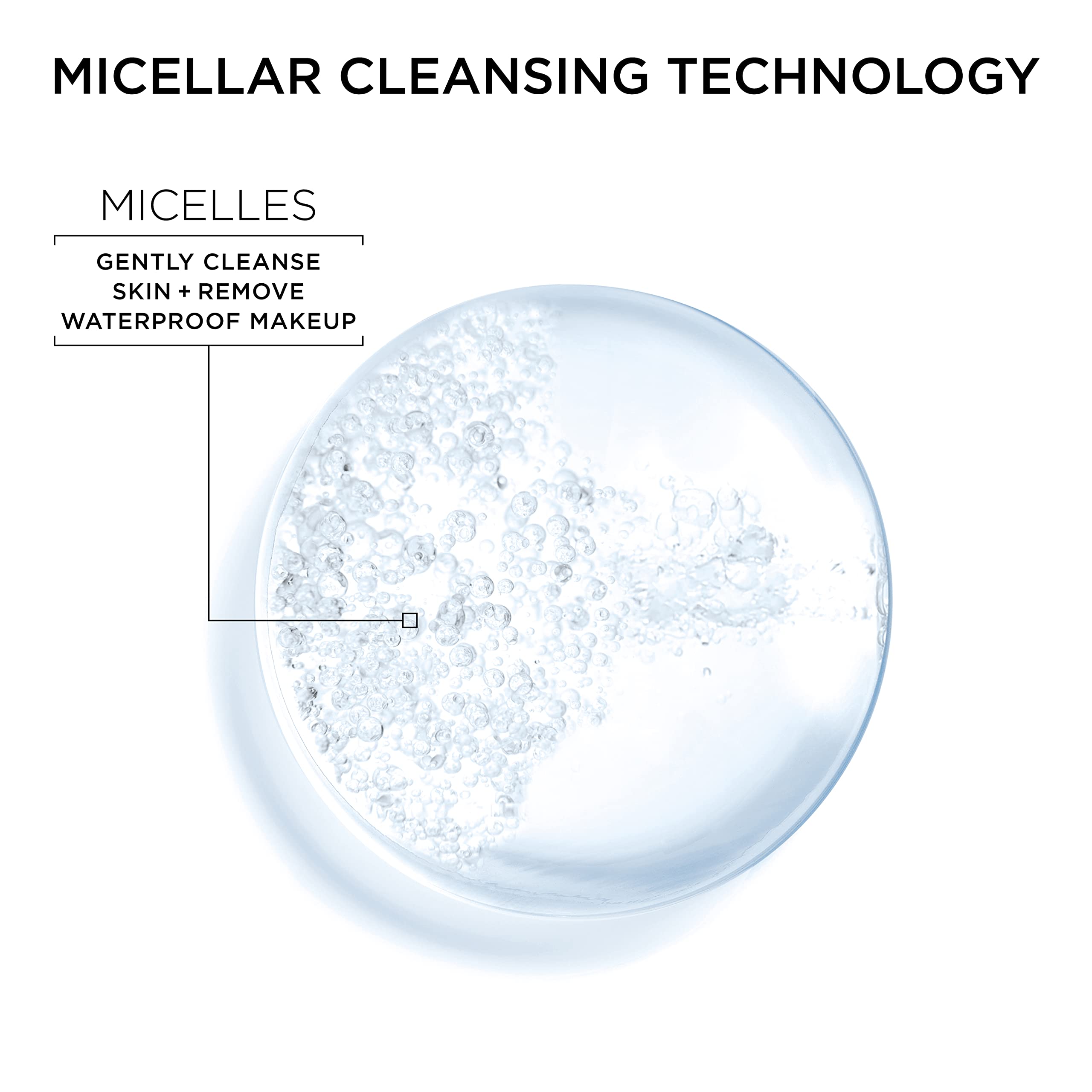 Garnier Micellar Water face cleanse illustrating no-rinse cleansing.