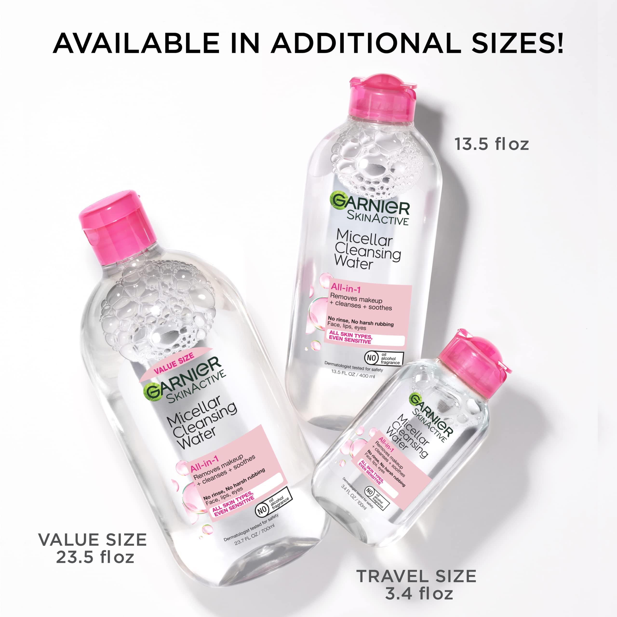Garnier Micellar Water no-rinse usage; quick cleanse for busy mornings.
