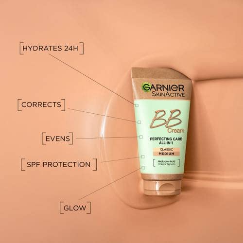 Garnier Miracle Skin Perfector BB Cream texture swirl shows lightweight, breathable formula.