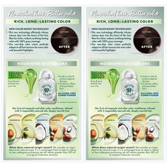 Garnier Nutrisse 30 Darkest Brown swatch reveals rich natural tones