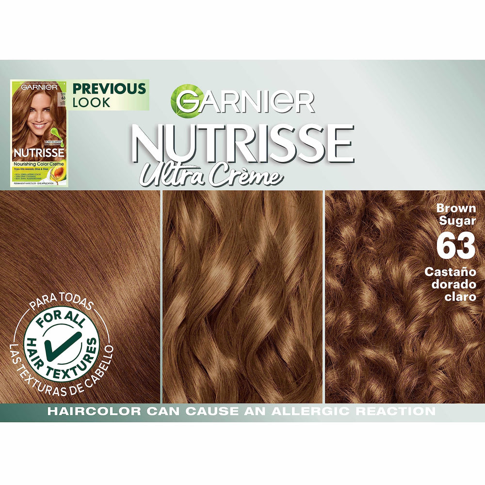 Garnier Nutrisse fruit oil ampoule close-up with avocado and olive oils