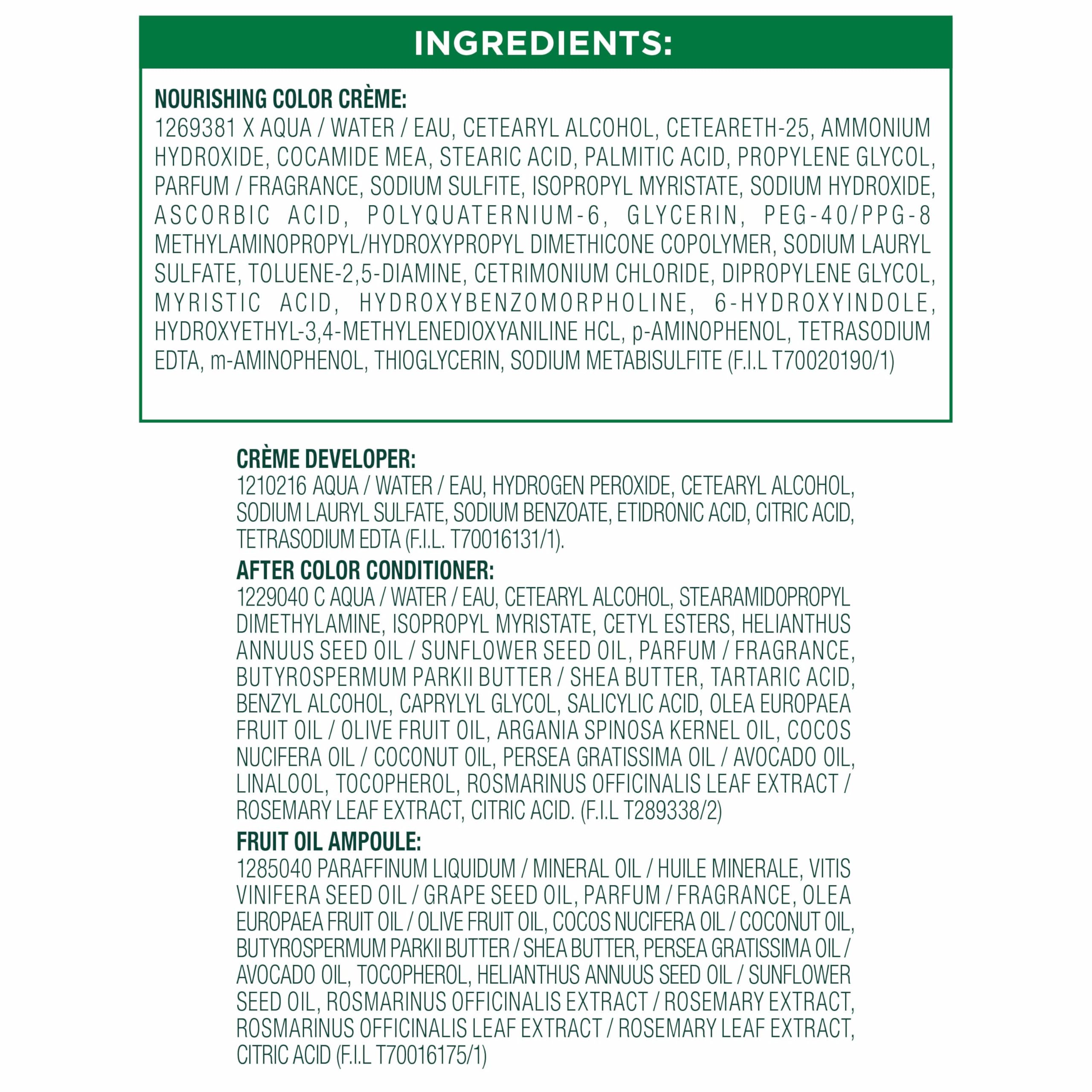 Garnier Nutrisse color result on mid-length hair with radiant shine