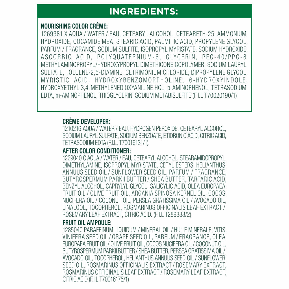 Garnier Nutrisse color result on mid-length hair with radiant shine