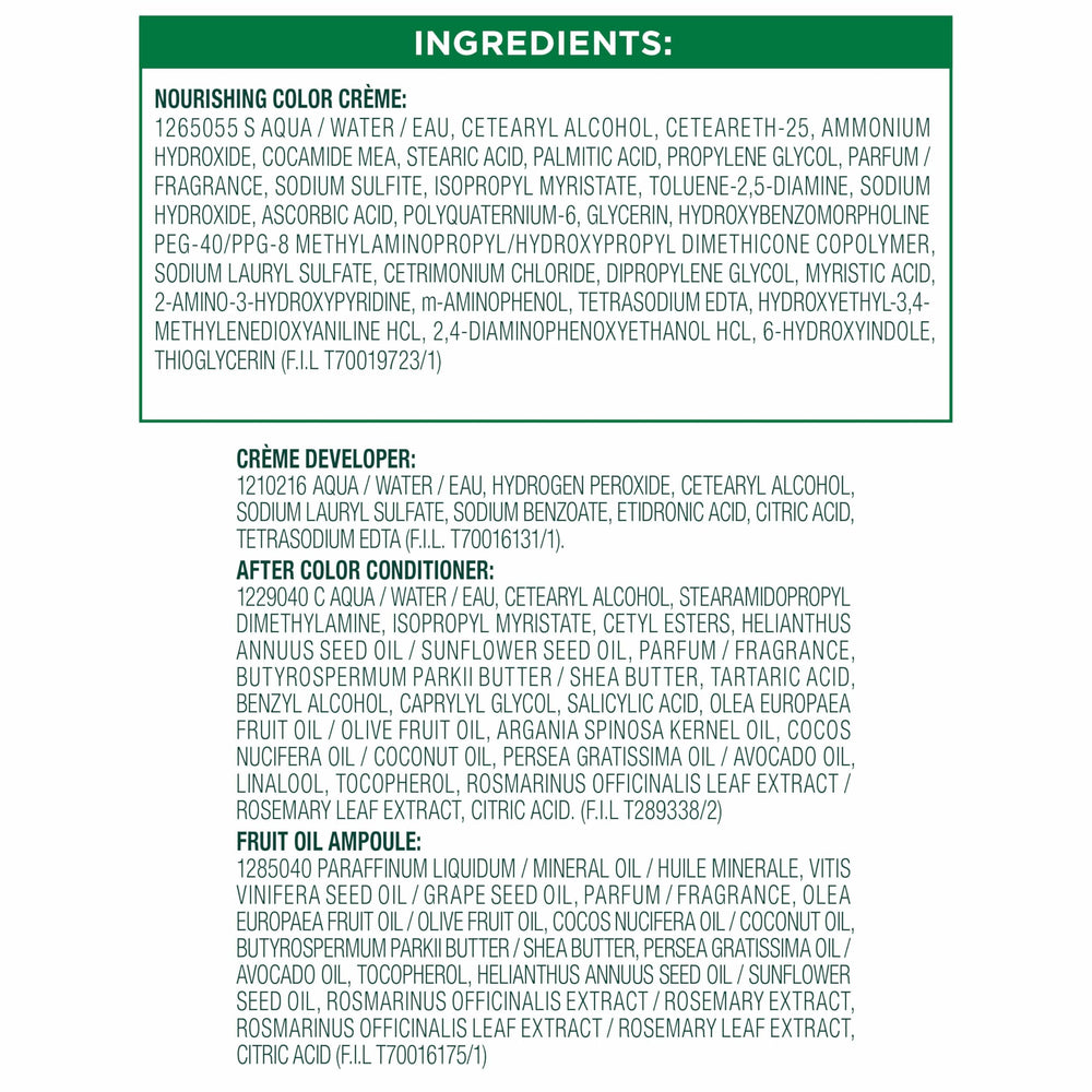Garnier Nutrisse packaging may vary by shipment