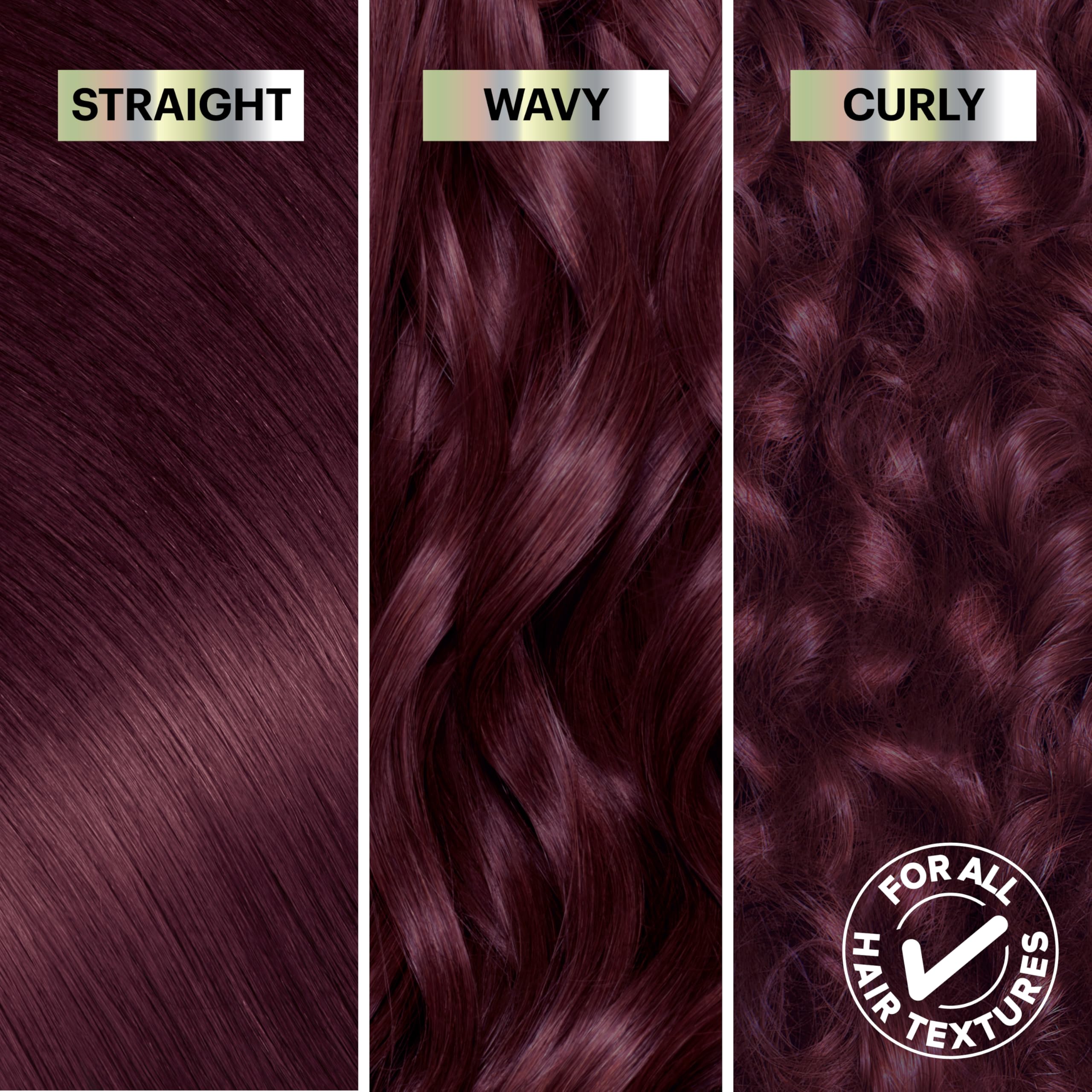 Garnier Nutrisse BR2 burgundy gloss after color with shiny finish.