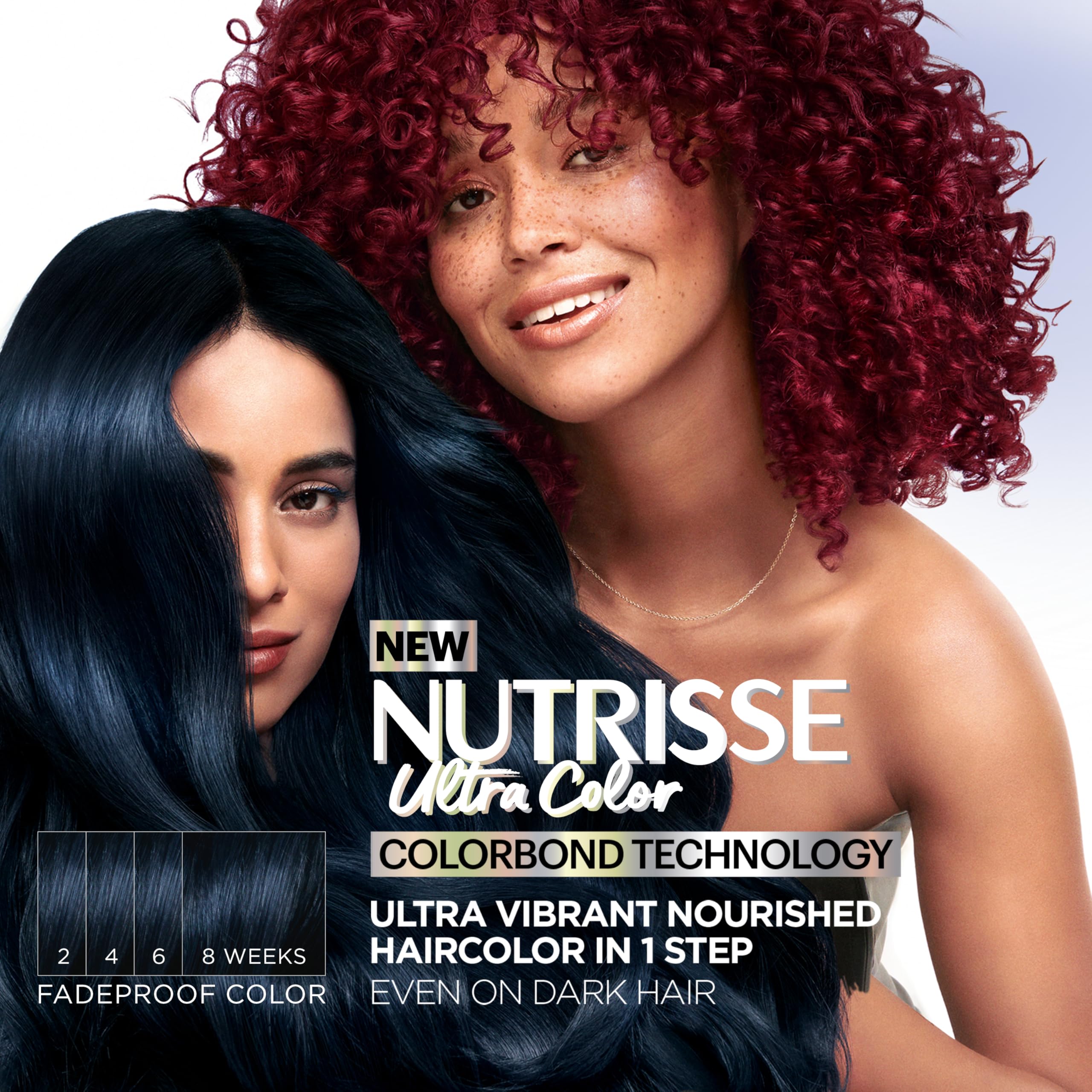 Garnier Nutrisse BR2 dye tube close-up shows non-drip formula for easy application.
