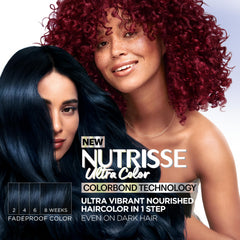 Garnier Nutrisse BR2 dye tube close-up shows non-drip formula for easy application.