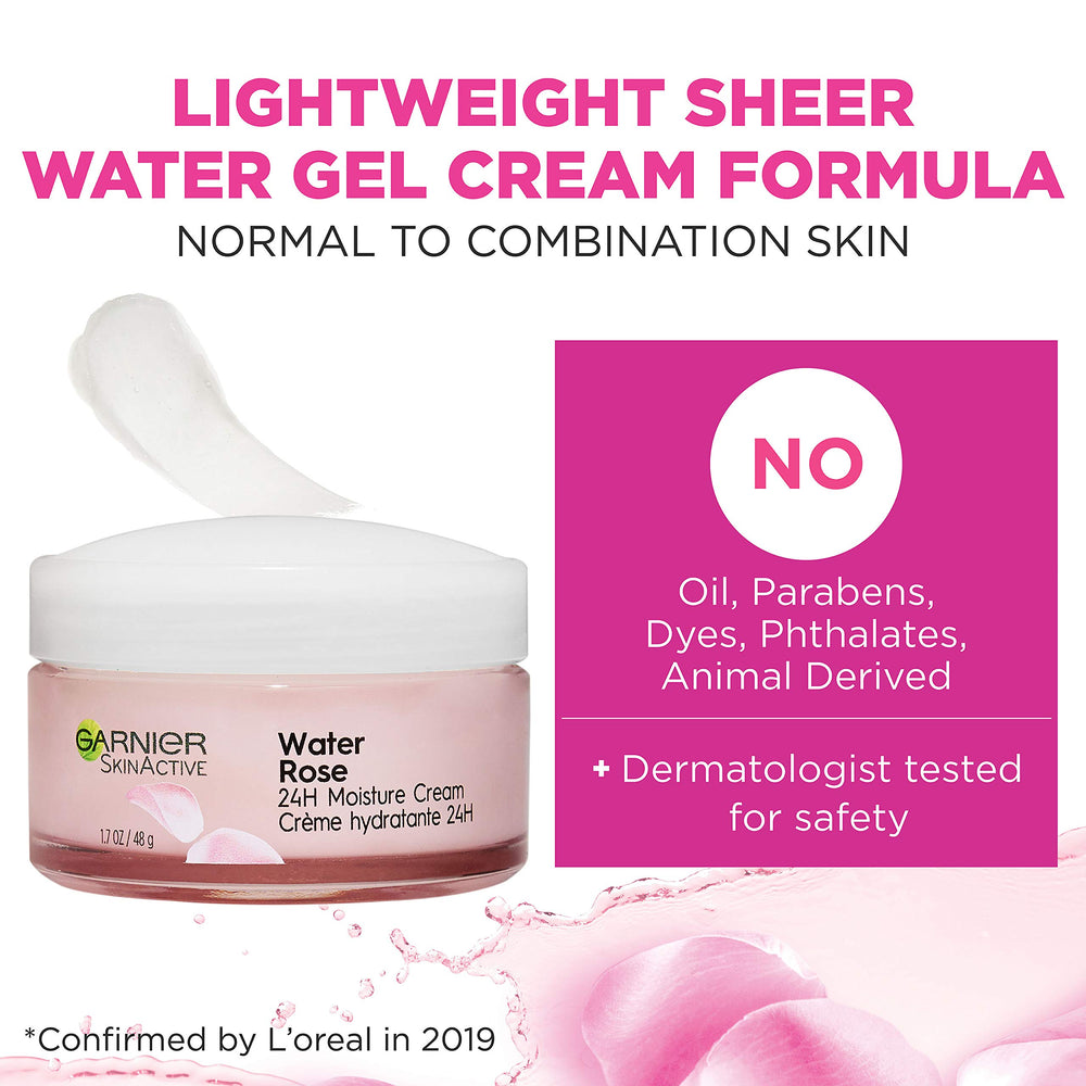Garnier rose-water scent splash captures fresh floral fragrance.