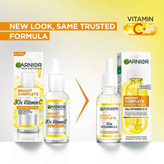 Garnier Skin Naturals Glow Serum texture closeup highlights smooth finish